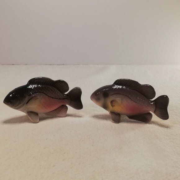 Pair of Vintage Bass Fish Salt & Pepper Shakers Made in Japan - Picture 1 of 8
